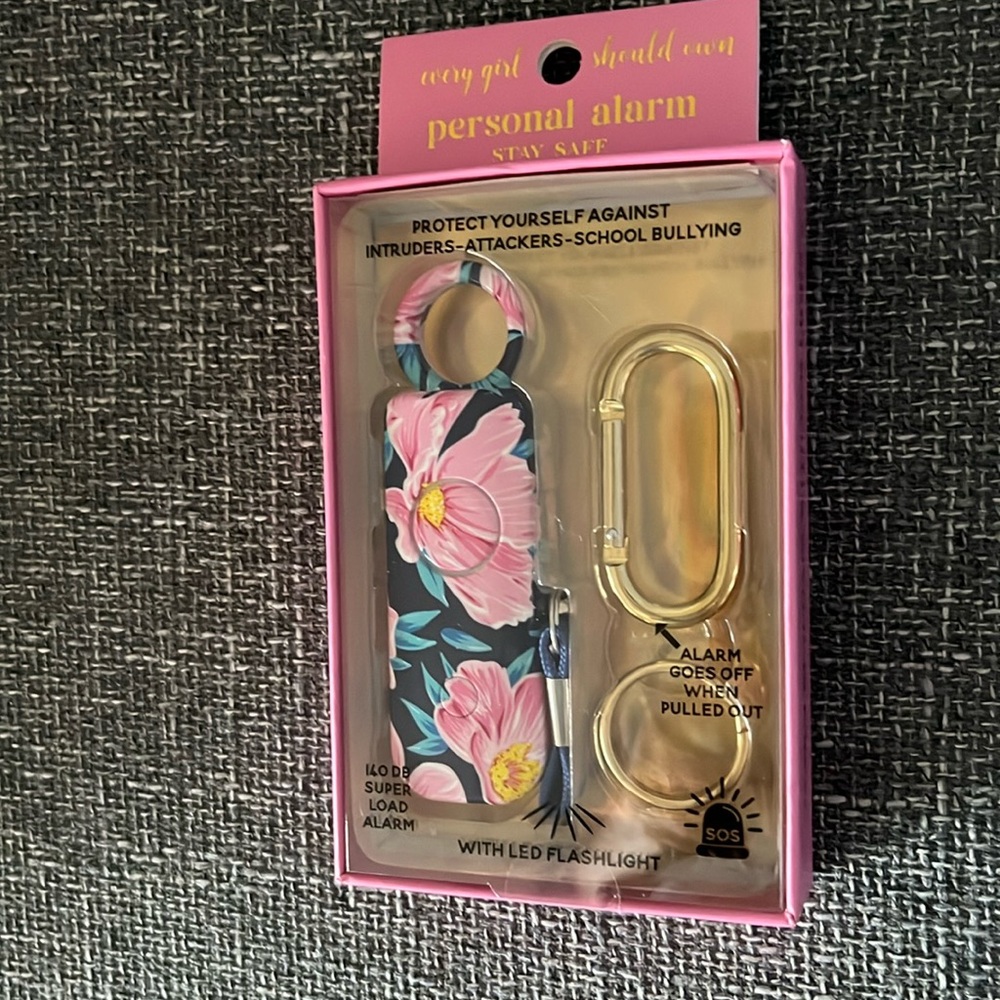NWT’s Simply Southern Pink Bloom Personal Alarm Keychain with LED Light